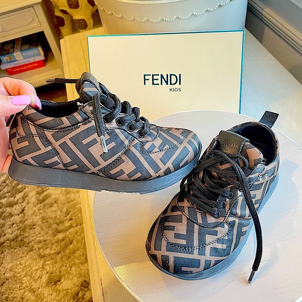 Fendi Beige Neoprene Trainers